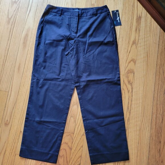 Evan-Picone Womens Stretch Pants Size 8P Petite Navy Blue Trousers NWT - Picture 2 of 4
